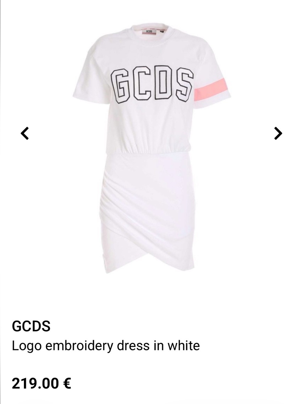 GCDS White & Pink Dress